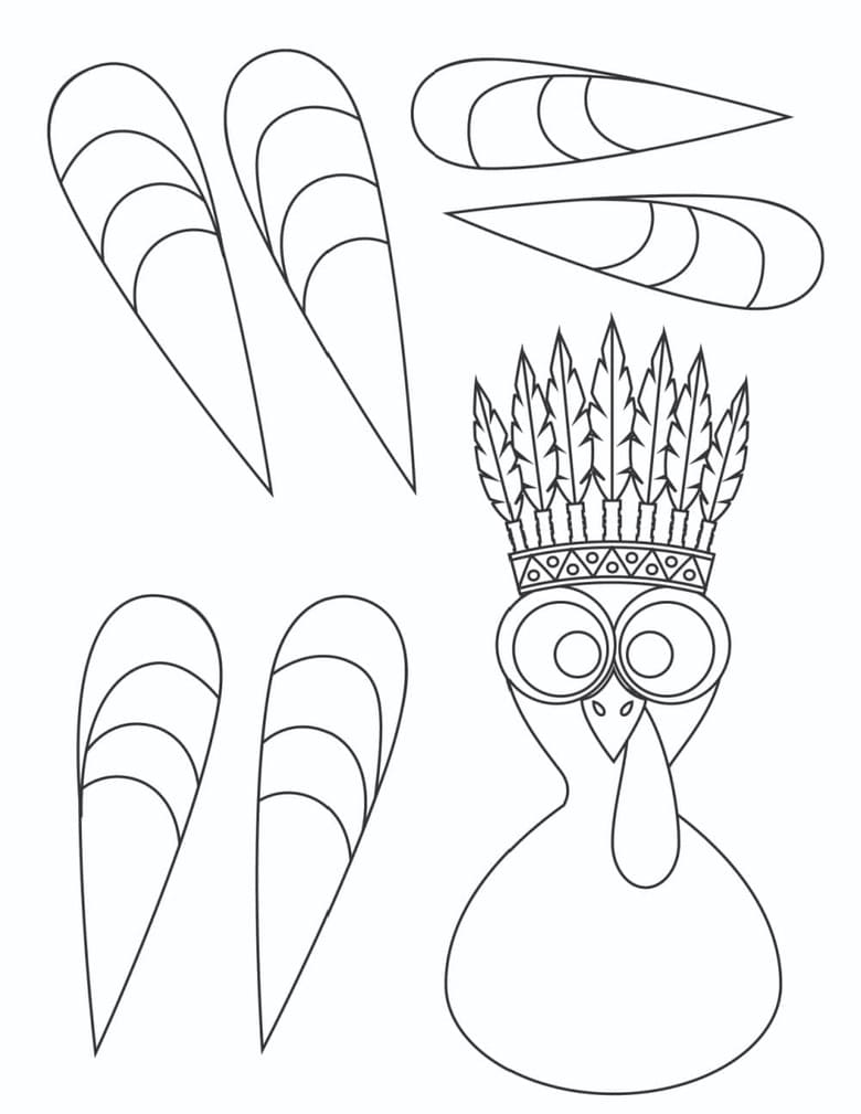 4 free turkey template printables